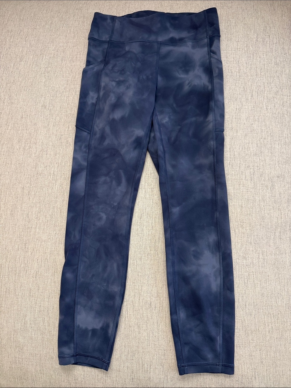 lululemon Wunder Train Navy Tie-Dye Leggings